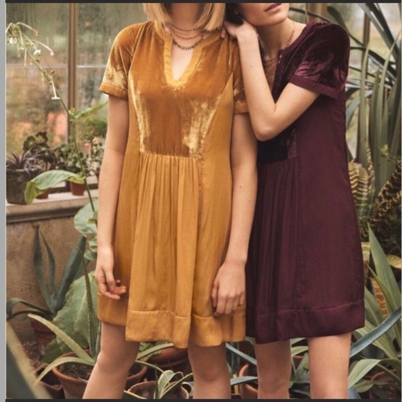 Maeve Merlot Ingrid Velvet Tunic Dress. P/650/A1147/ - Picture 1 of 8